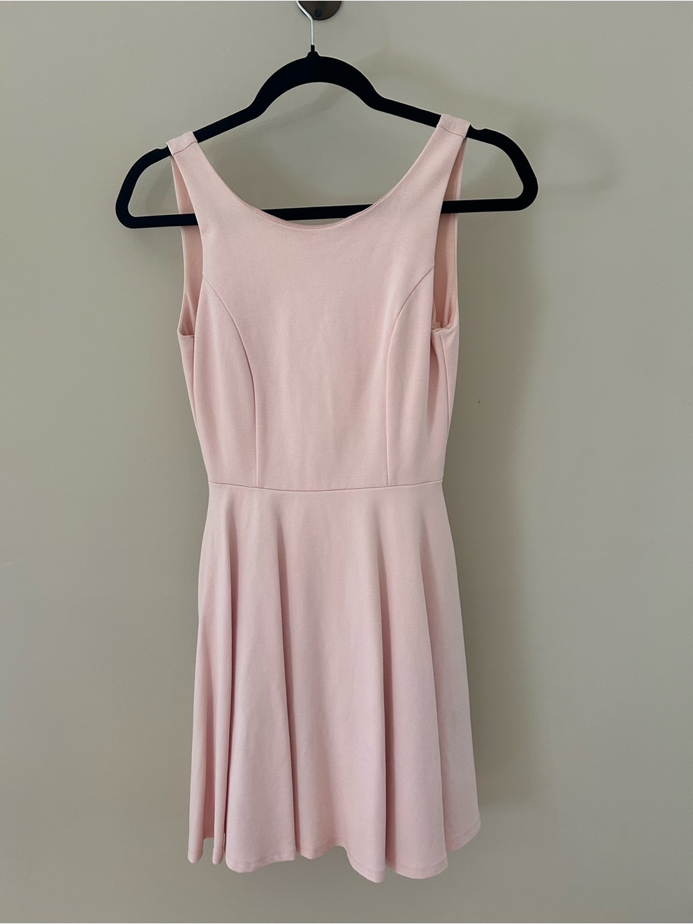 Sleeveless Blush Pink A-Line Mini Dress